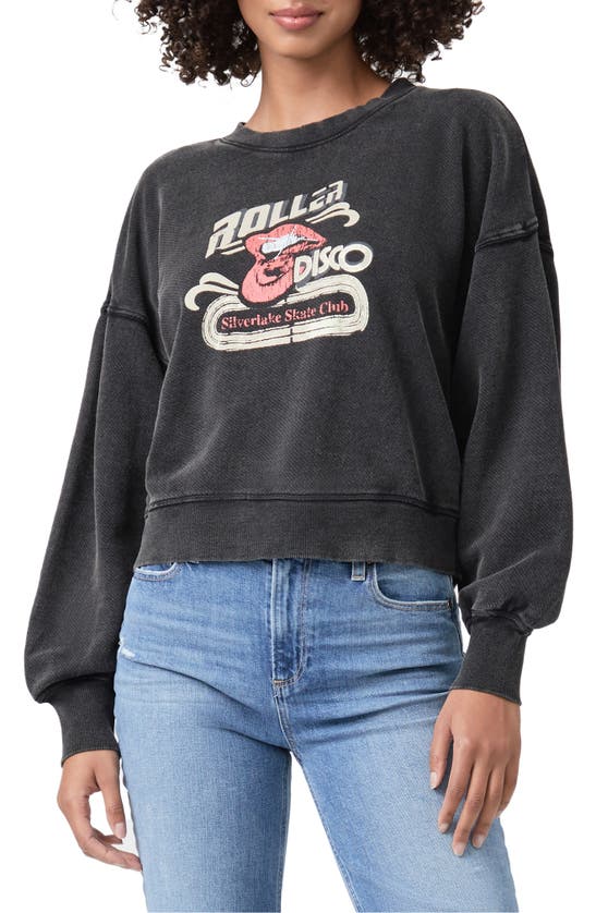 Paige Lisbet Roller Disco Sweatshirt In Black