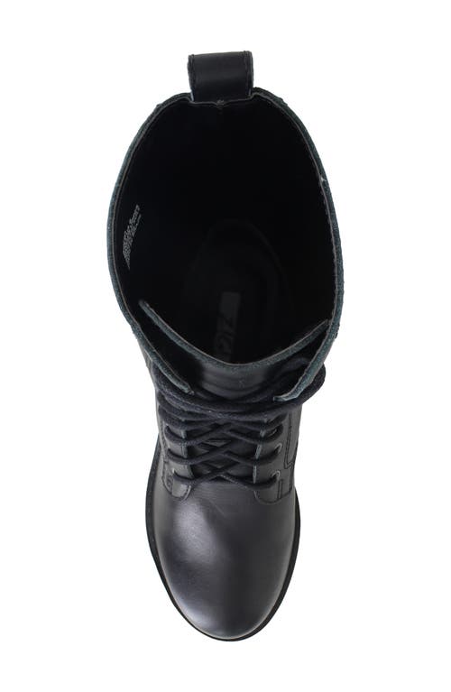Ziginy Rocio Platform Lace-up Boot In Black