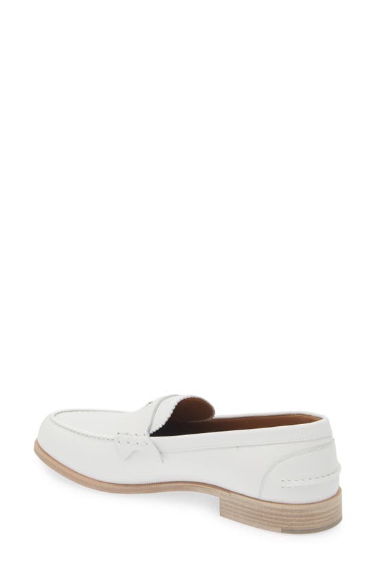 Shop Christian Louboutin Penny Loafer In White