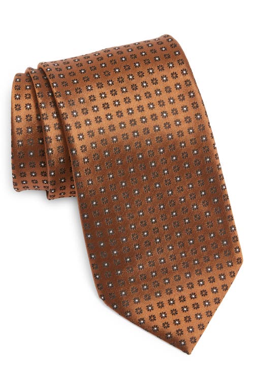 Cento Fili Silk Jacquard Tie in Vicuna