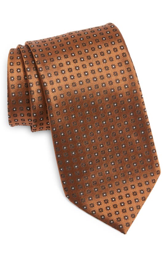 Zegna Ties Cento Fili Silk Jacquard Tie In Brown