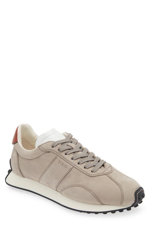 Tod's Vintage Leather T Sneaker Size 8 In Sasso/bianco/bruciato