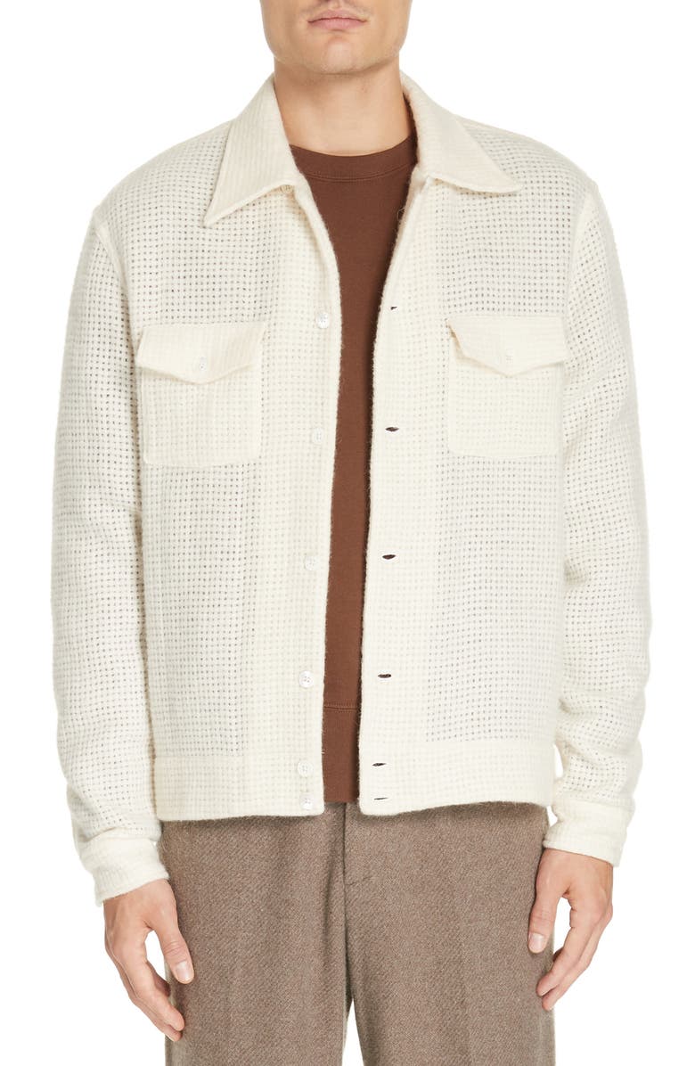 Our Legacy P X Merino Wool Mohair Overshirt Nordstrom