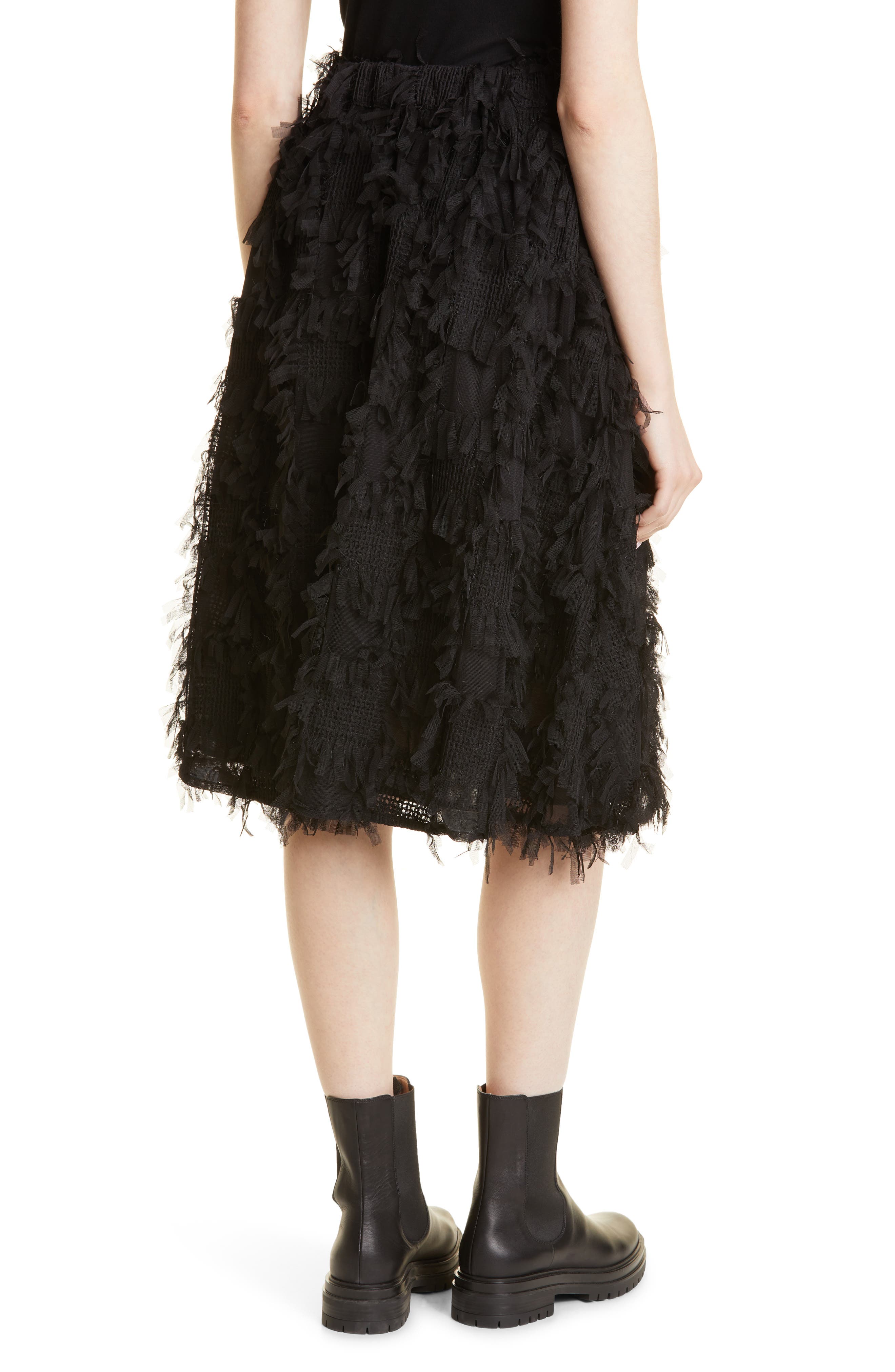 black fringe skirt nordstrom