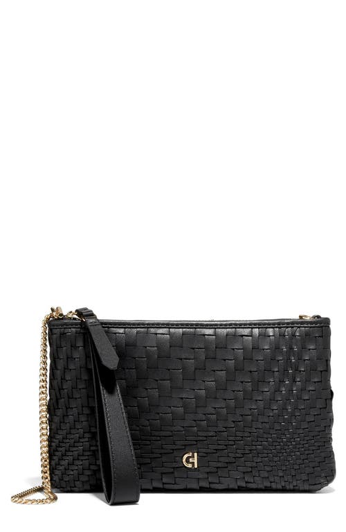 Shop Cole Haan Essential Pouch Crossbody Bag In Black/woven