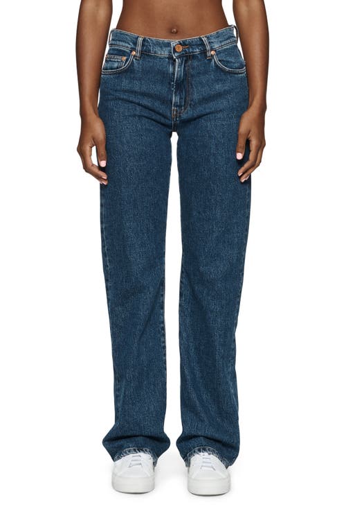 PURPLE BRAND Back Cutout Slim Straight Leg Jeans Dark Indigo at Nordstrom,