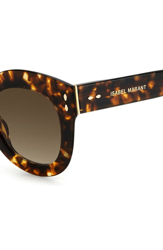 Isabel Marant 49mm Round Sunglasses In Medium Brown