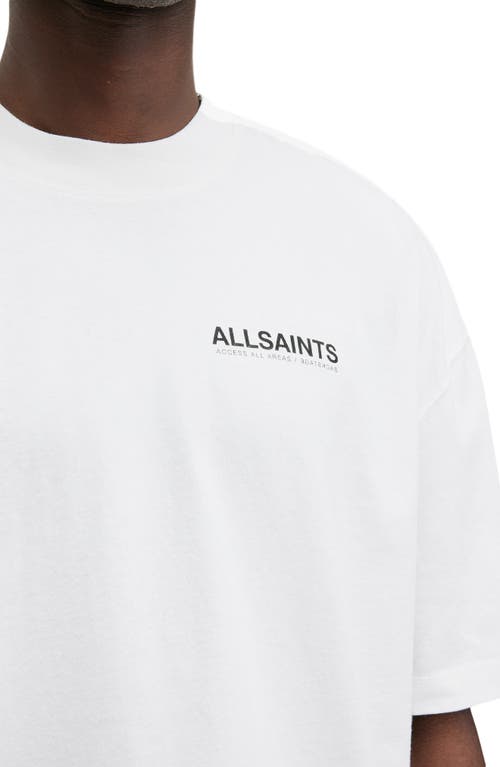 Shop Allsaints New York Logo Graphic T-shirt In Ashen White