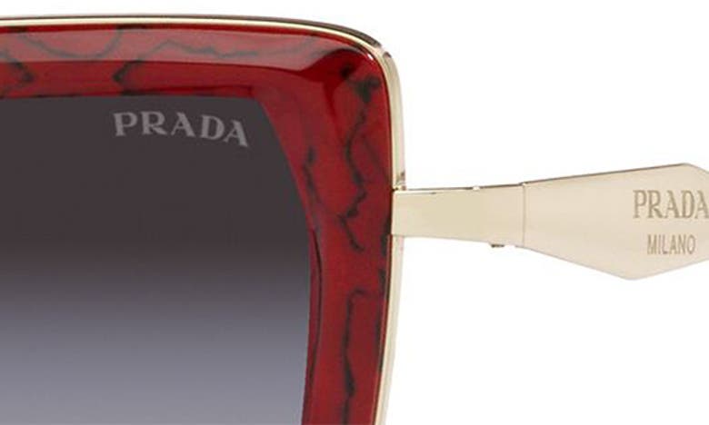 Prada PR 55ZS Gradient Square Mixed-Media Sunglasses