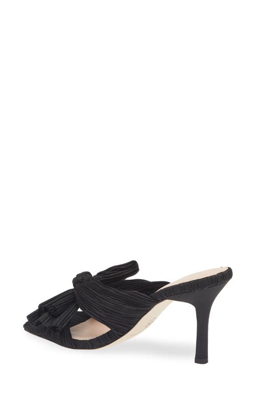 Loeffler Randall Claudia Pleated Skinny Heel Mule In Black In Black