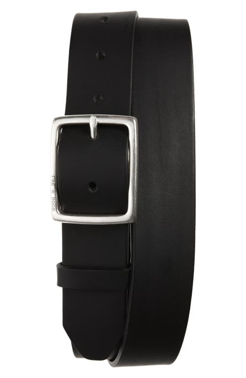 Rugged Leather Belt in Black