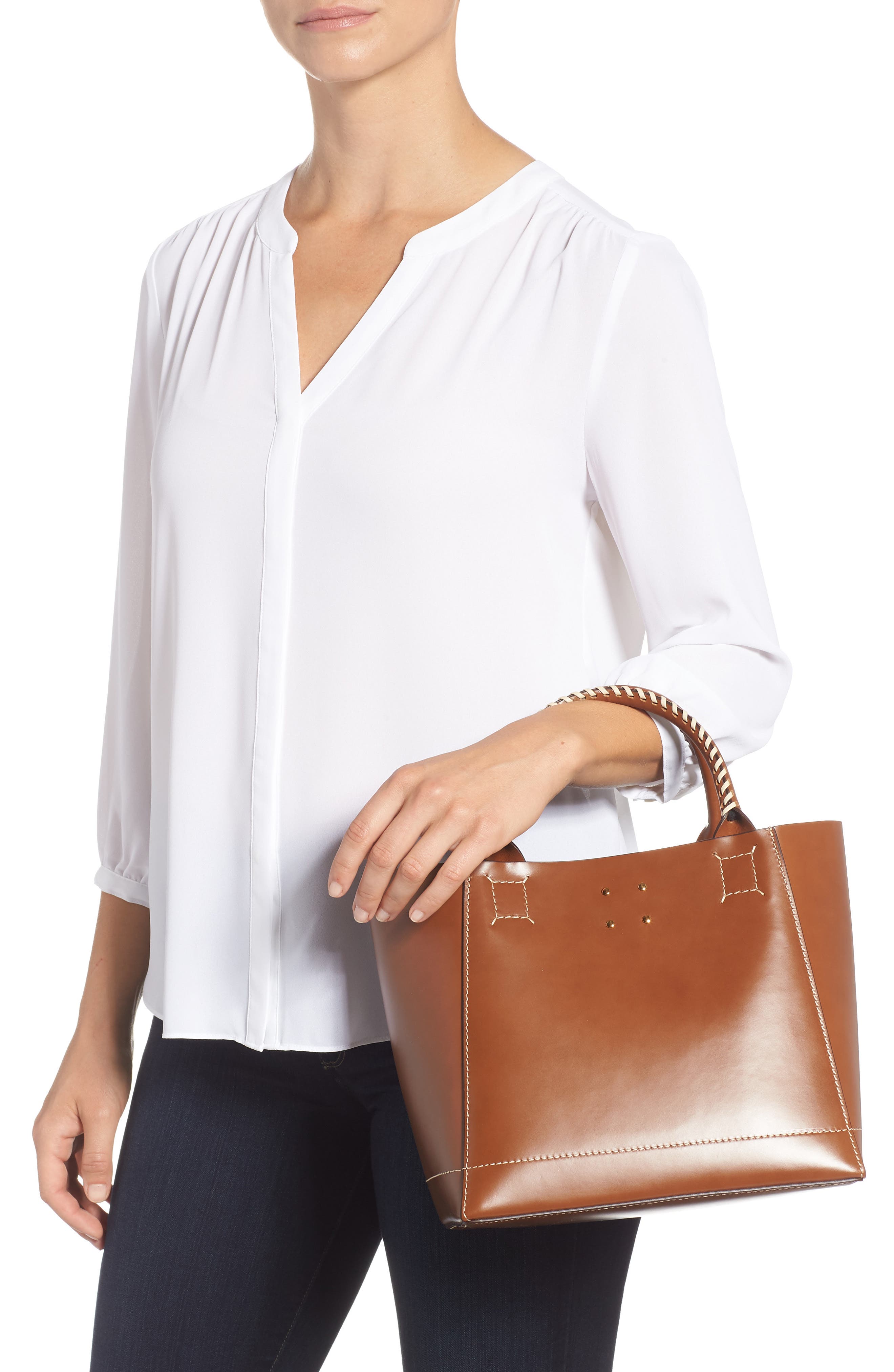 trademark trapezoid tote