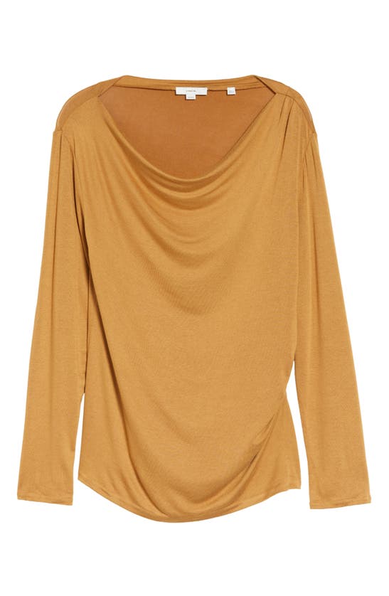 Vince Double Layer Long Sleeve Top In Honey