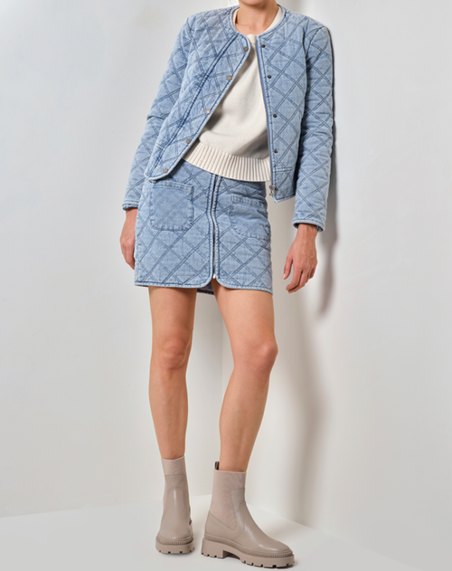 Walnut Melbourne Virgo Skirt In Denim