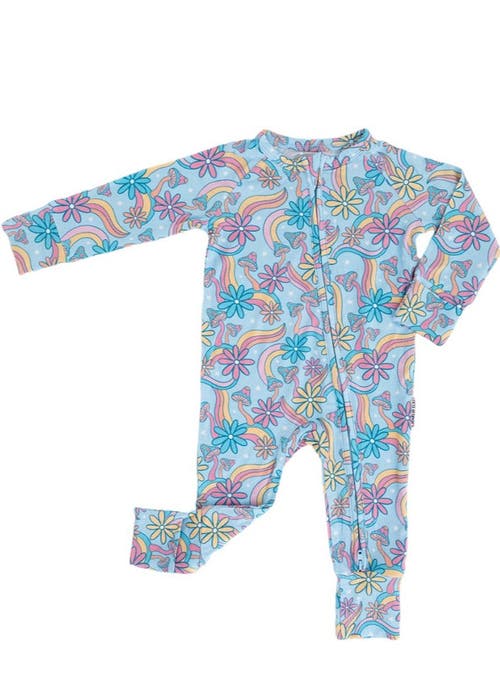 Charlie Lou Baby ® Groovy Fall After All Double Zipper Convertible Romper In Blue