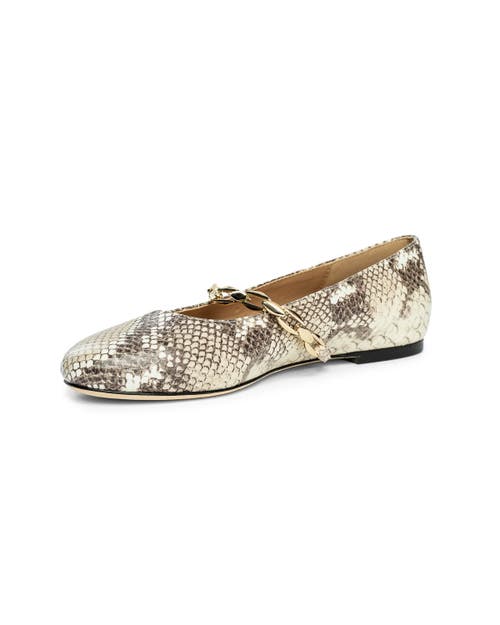 Allegra James Luna Chain Flat In Snake