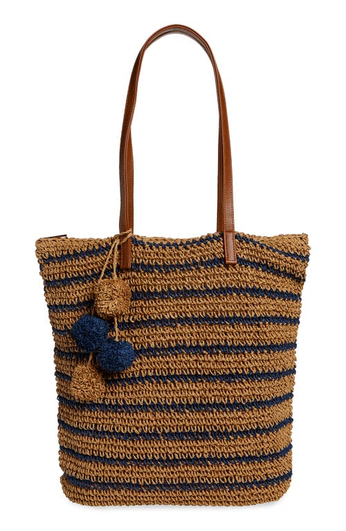 btb Los Angeles Lucy Tote in Sand/Navy