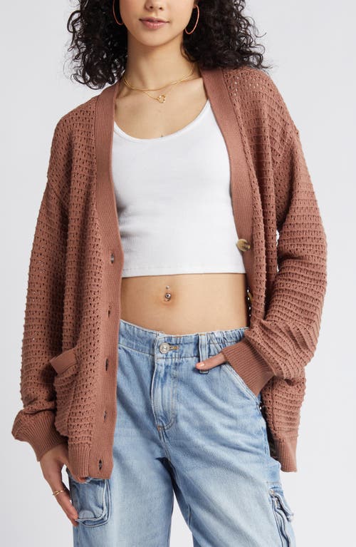 BP. Oversize Open Stitch Cardigan at Nordstrom,