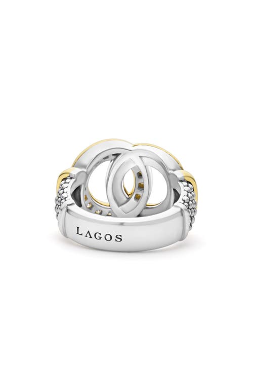 Lagos Two Tone Interlocking Diamond Statement Ring, 0.34 Ct. T. W. In Two-tone
