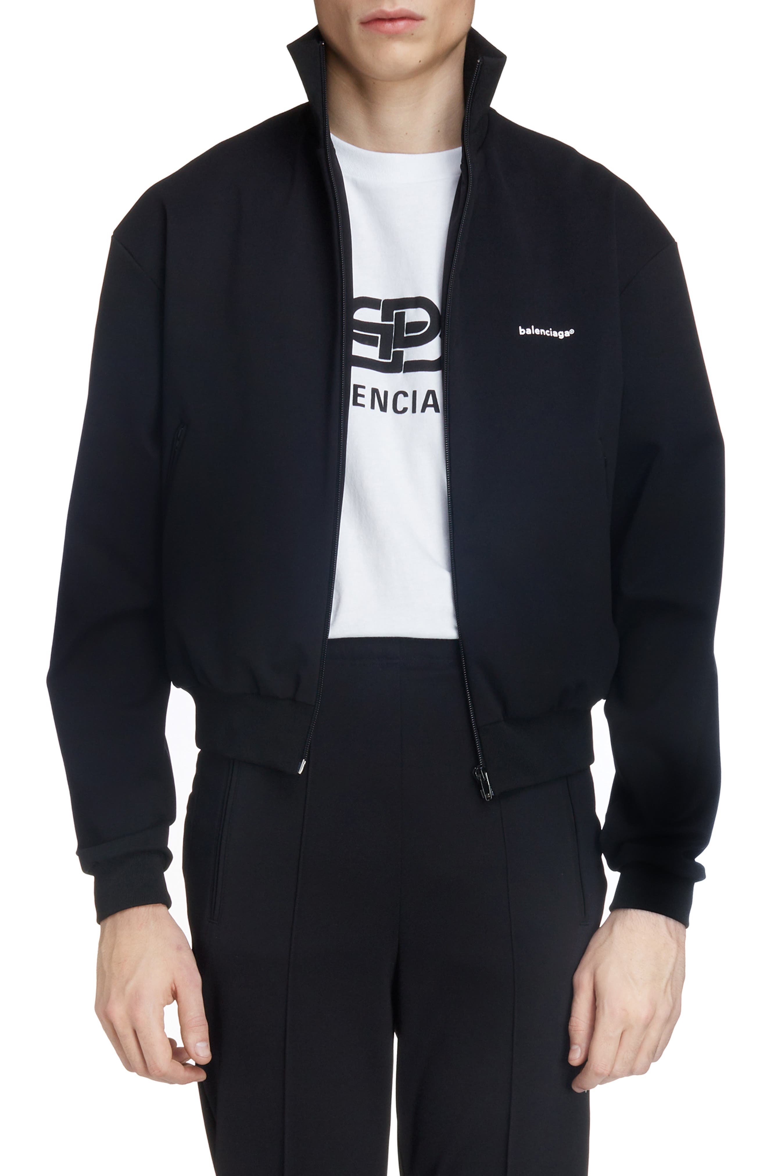 balenciaga zip up logo jacket