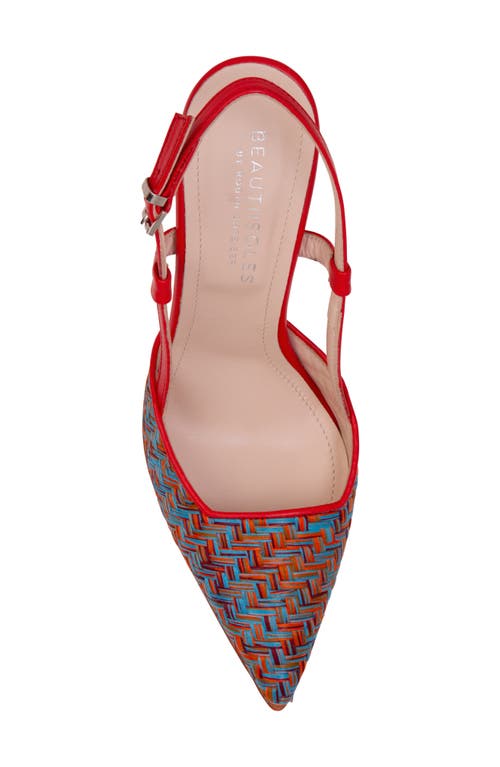 Beautiisoles Mandy Pointed Toe Pump In Red