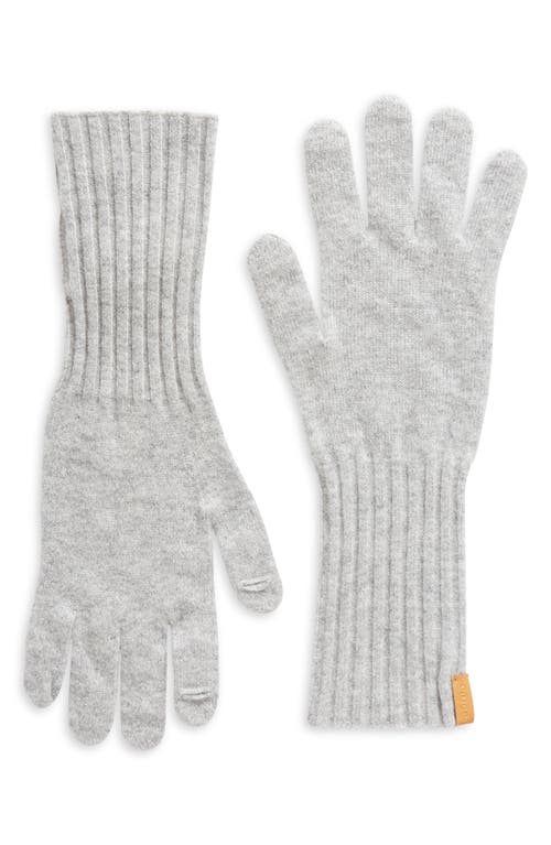Boiled Cashmere Gloves in Heather Grey