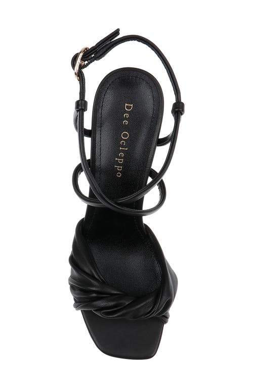 Shop Dee Ocleppo Mexico Square Toe Sandal In Black Leather