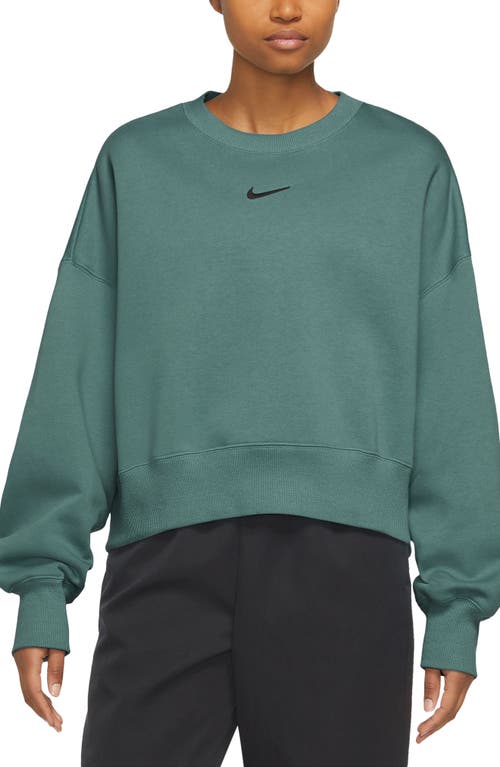 Shop Nike Phoenix Fleece Crewneck Sweatshirt In Bicoastal/black