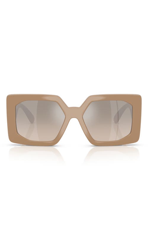 Versace 55mm Square Sunglasses In Beige