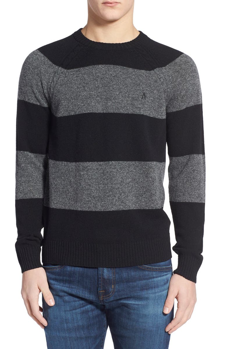 Original Penguin Stripe Crewneck Sweater | Nordstrom