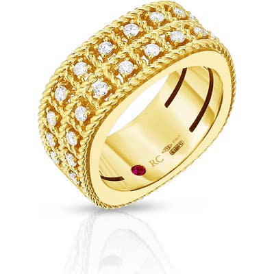 Roberto Coin Byzantine Double Row Diamond Ring