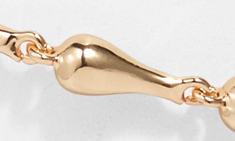 Shop Open Edit Polished Droplet Anklet In Gold