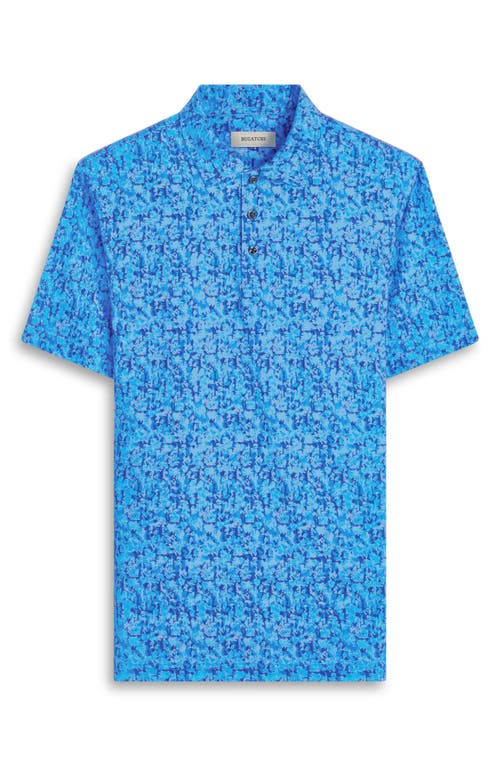 Shop Bugatchi Victor Ooohcotton® Abstract Print Polo In Classic Blue