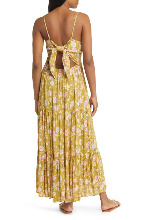 Shop Billabong Riviera Romance Floral Maxi Dress In Green Envy