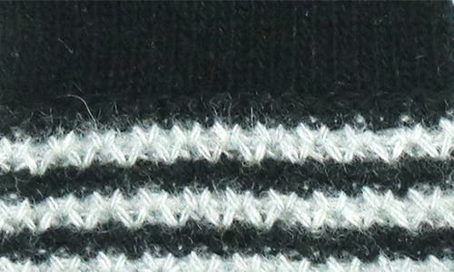 Shop Portolano Cashmere Striped Gloves In Black/light Heather Grey