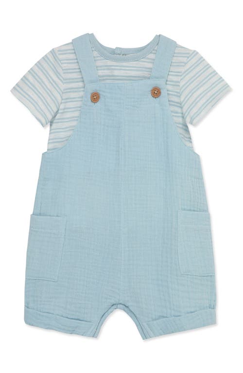 LITTLE ME LITTLE ME STRIPE T-SHIRT & OVERALLS SET 