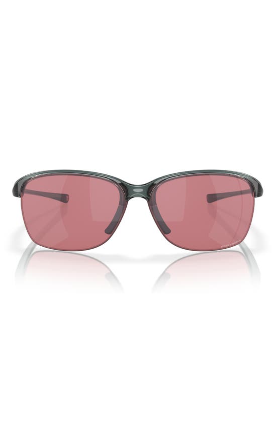 Oakley Unstoppable 65mm Prizm™ Gradient Oversize Polarized Rectangular Sunglasses In Shiny Black