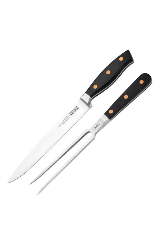 Shop Viking Forged Carving Set In Stainless Steel