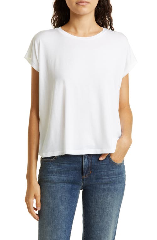 Eileen Fisher Crewneck Boxy Stretch Jersey T-Shirt at Nordstrom,