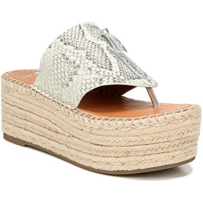 Sarto By Franco Sarto Malia Espradrille Wedge Slide Sandal, Beige