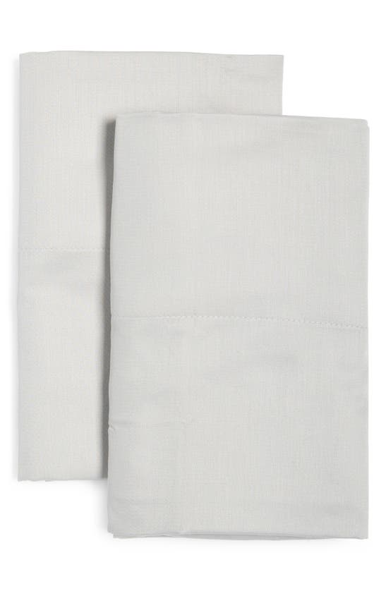Ted Baker Plain Dye Collection Set Of 2 Standard Pillowcases In Silver