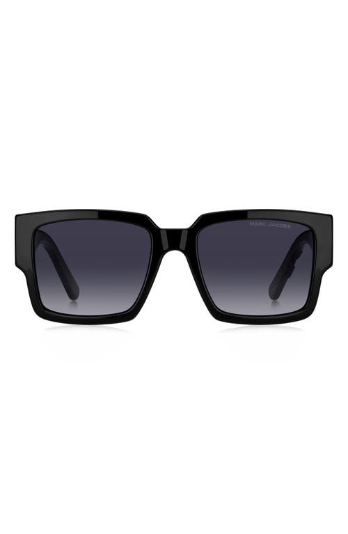 Marc Jacobs 55mm Square Sunglasses In Black Grey/grey Shaded