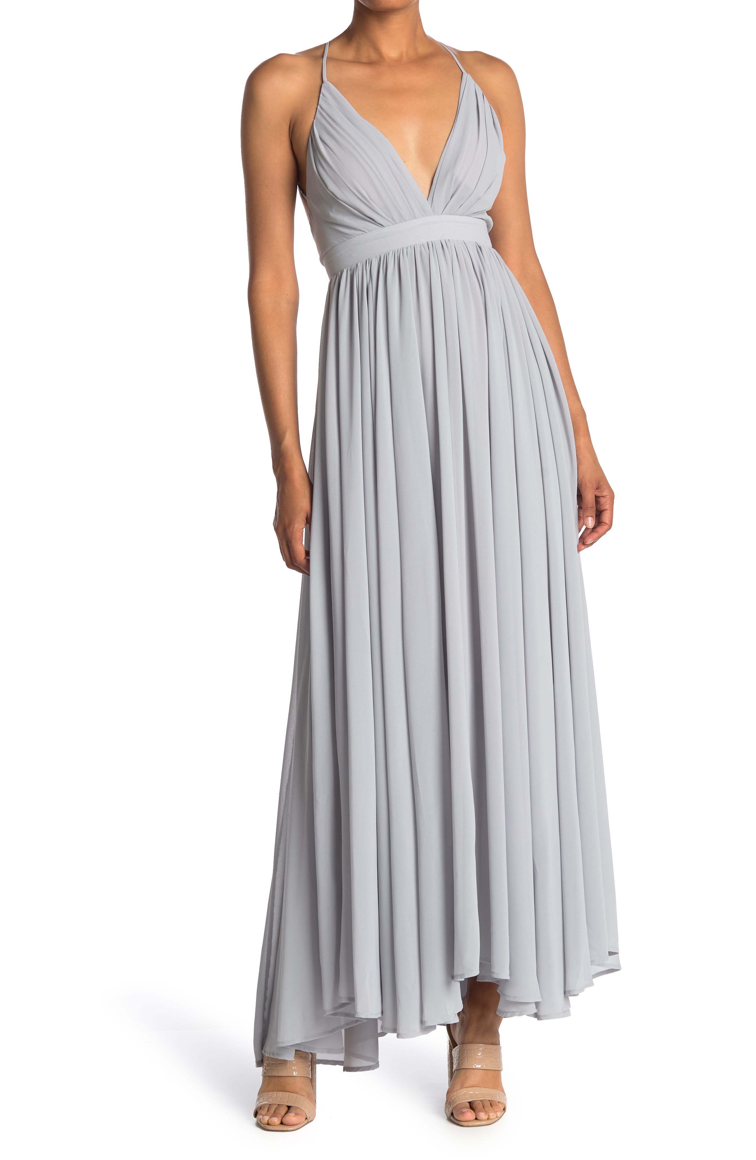 Meghan La Enchanted Garden Maxi Dress In Grey