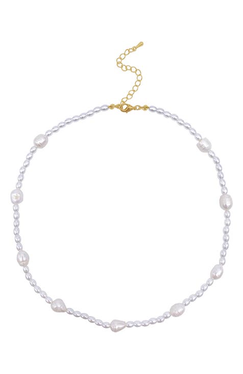 Water Resistant Mixed Freshwater Pearl Necklace