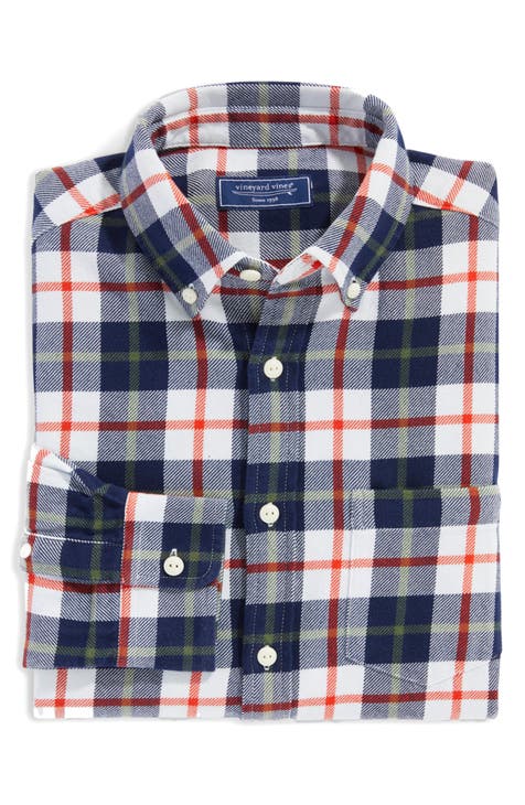 Plaid Twill Button-Down Shirt