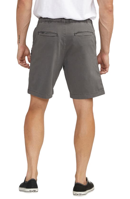 Silver Jeans Co. Pull-on Stretch Chino Shorts In Dark Grey