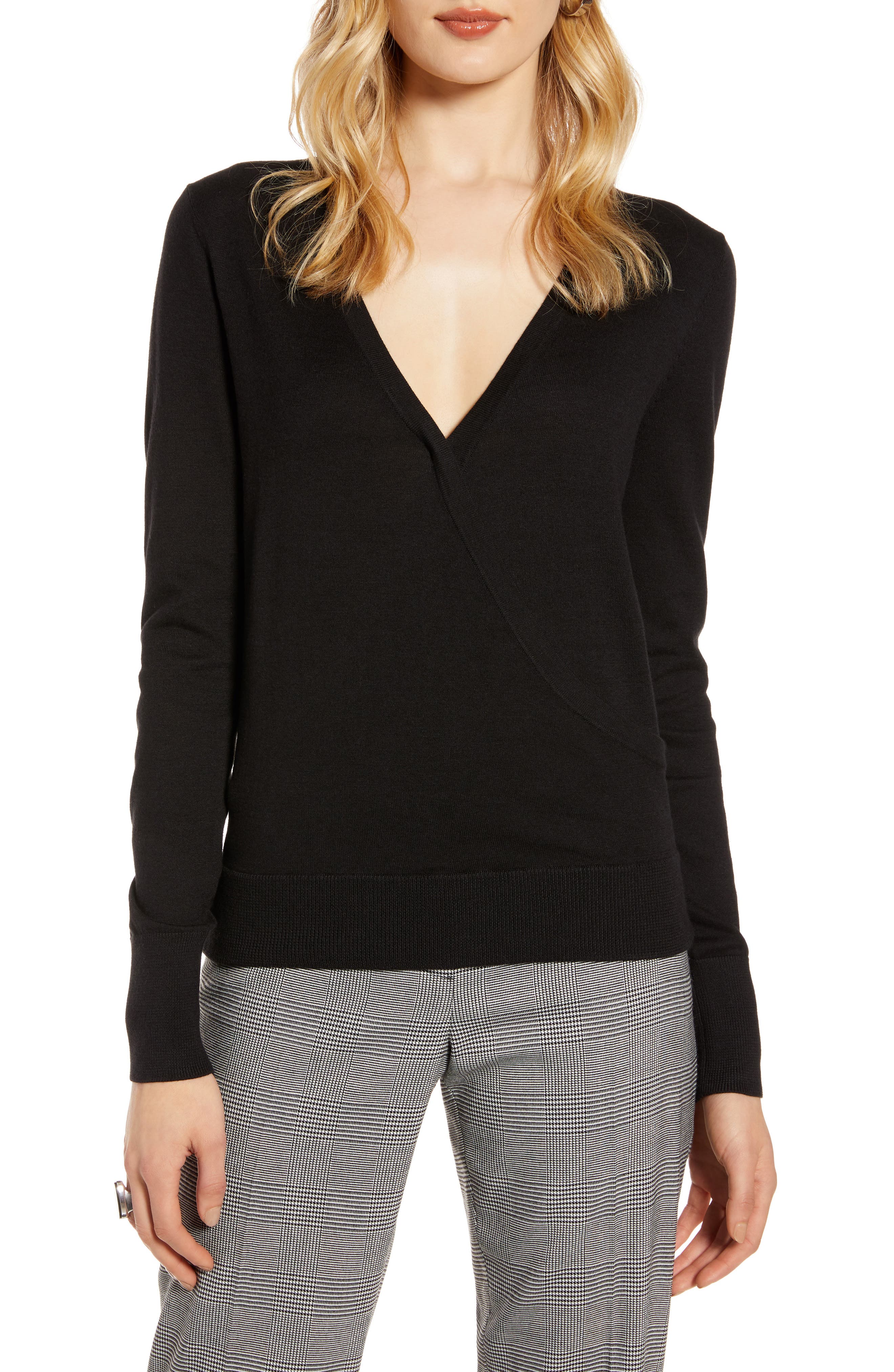 Halogen Faux Wrap Sweater Nordstrom Rack