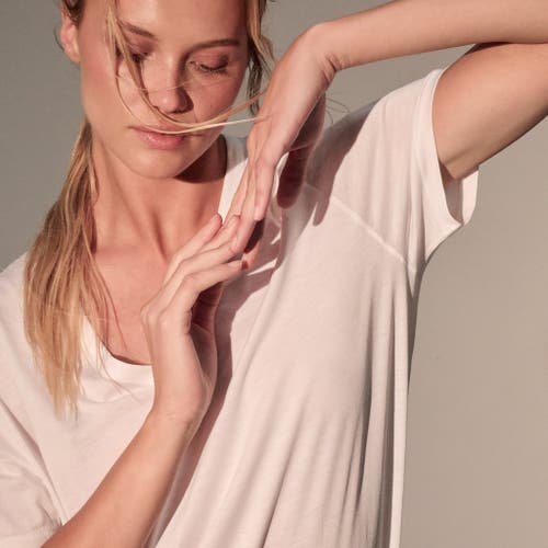 MAJESTIC MAJESTIC FILATURES LYOCELL COTTON SEMI RELAXED SHORT SLEEVE V-NECK T-SHIRT