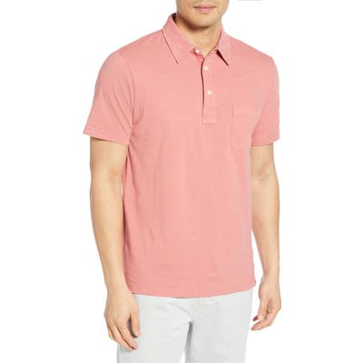 Faherty Sunwashed Regular Fit Polo, Red