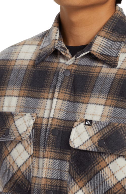 Shop Quiksilver Surf Days Print Fleece Overshirt In Portabella Print